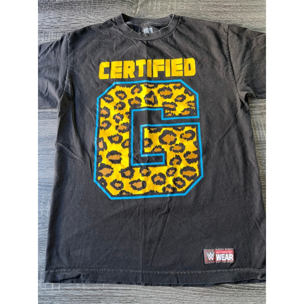 WWE Enzo Amore Big Cass Certified G Leopard Print Shirt Mens Med Black T-Shirt